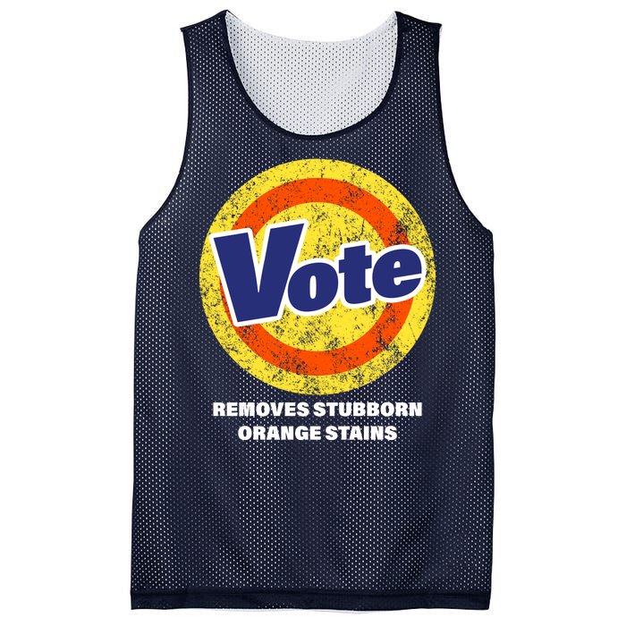 Anti-Trump Vote Removes Stubborn Orange Stains Funny Mesh Reversible Basketball Jersey Tank