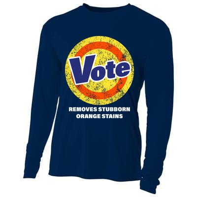 Anti-Trump Vote Removes Stubborn Orange Stains Funny Cooling Performance Long Sleeve Crew
