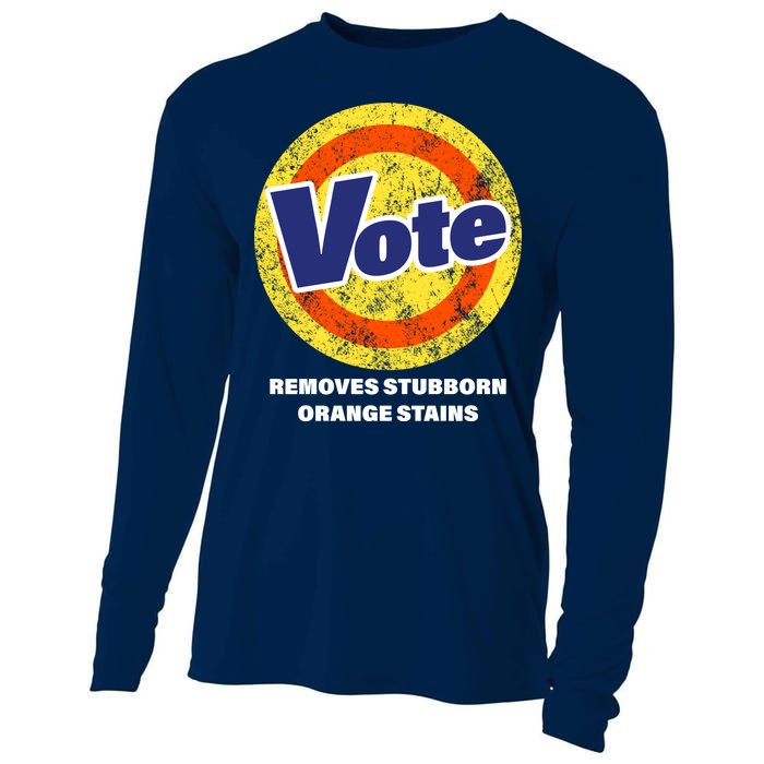 Anti-Trump Vote Removes Stubborn Orange Stains Funny Cooling Performance Long Sleeve Crew