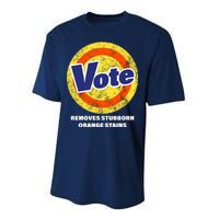 Anti-Trump Vote Removes Stubborn Orange Stains Funny Performance Sprint T-Shirt