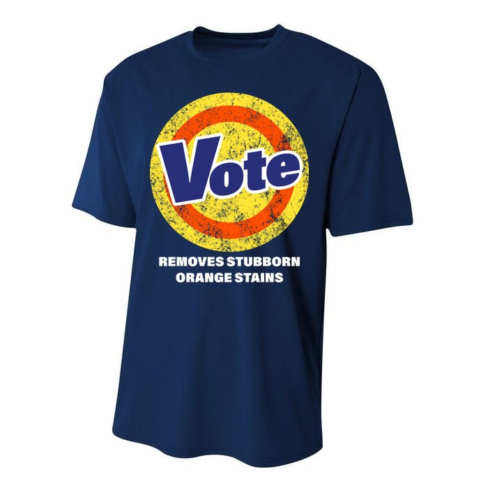 Anti-Trump Vote Removes Stubborn Orange Stains Funny Performance Sprint T-Shirt