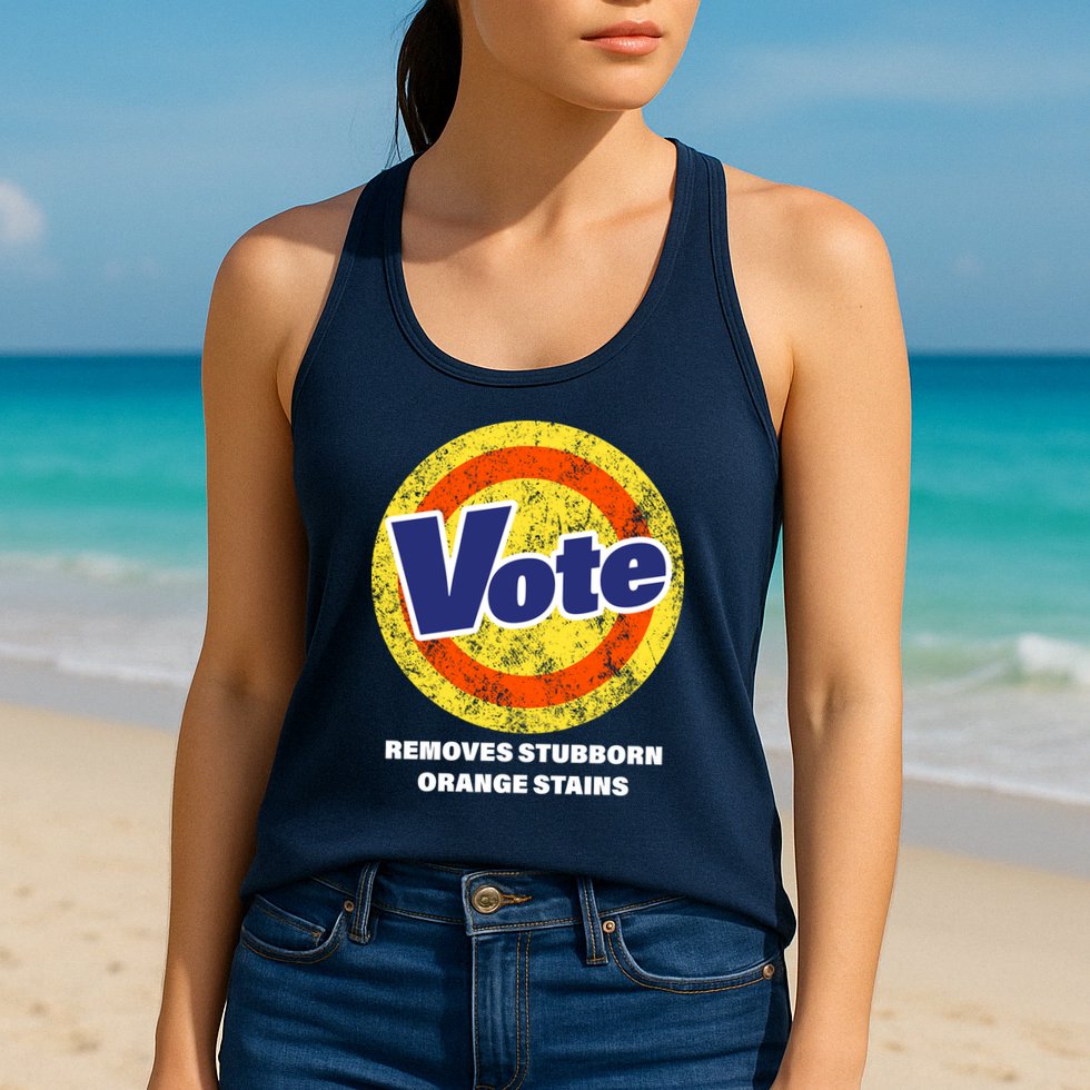 Anti-Trump Vote Removes Stubborn Orange Stains Funny Womens Tank Top