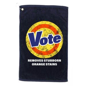 Anti-Trump Vote Removes Stubborn Orange Stains Funny Platinum Collection Golf Towel