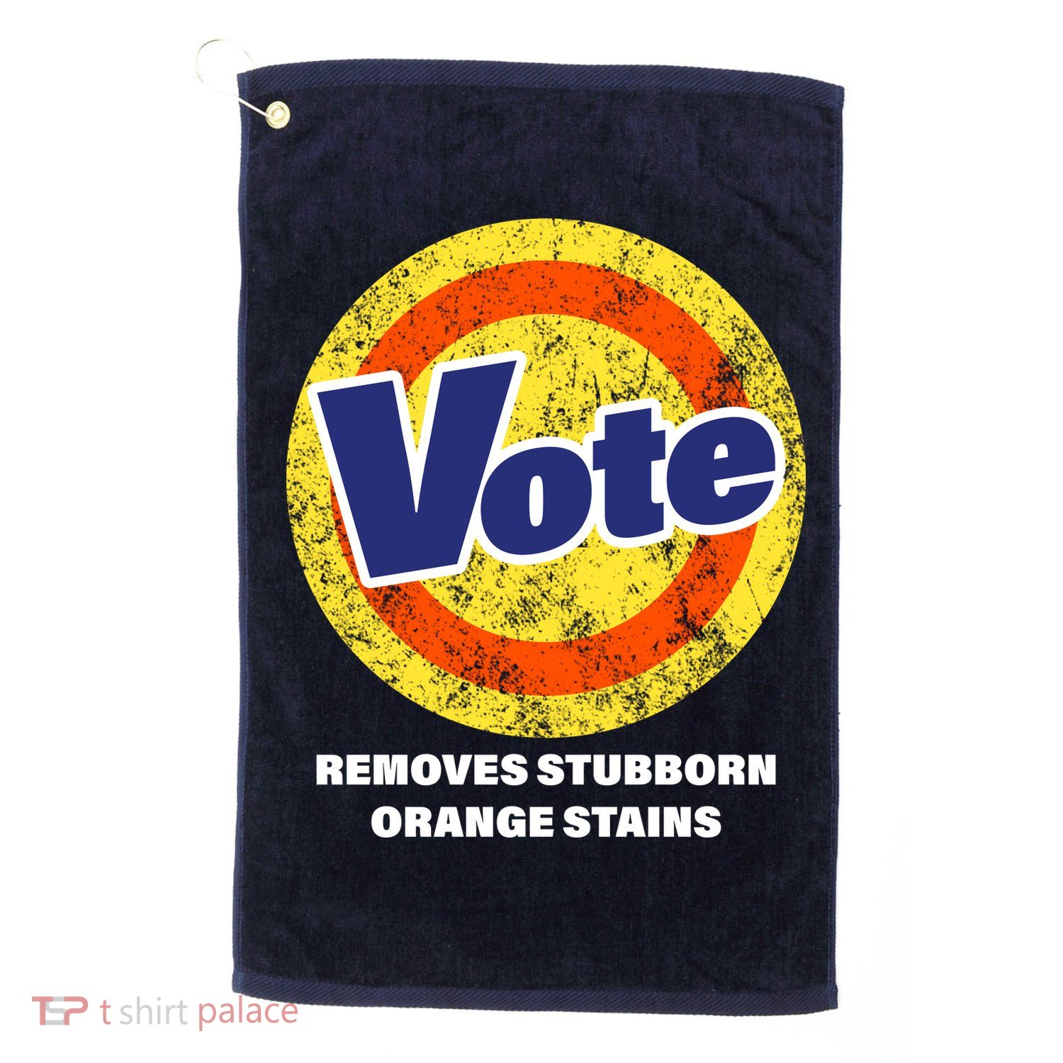Anti-Trump Vote Removes Stubborn Orange Stains Funny Golf Towel