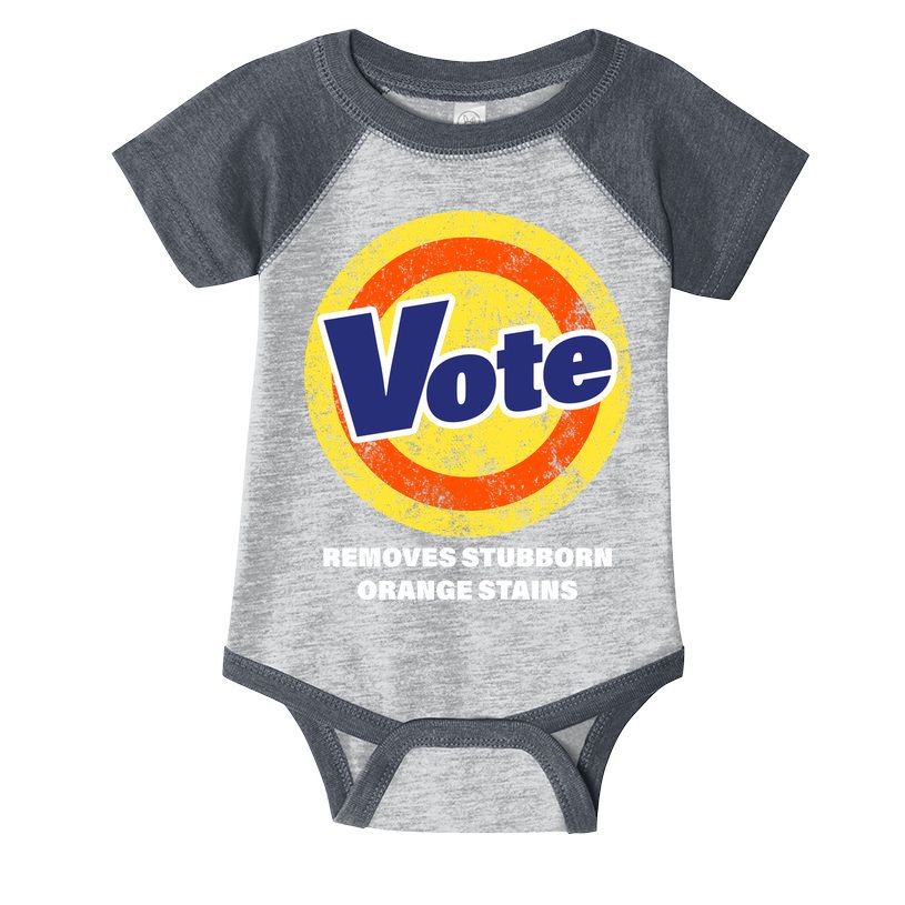 Anti-Trump Vote Removes Stubborn Orange Stains Funny Infant Baby Jersey Bodysuit