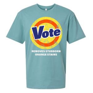 Anti-Trump Vote Removes Stubborn Orange Stains Funny Sueded Cloud Jersey T-Shirt