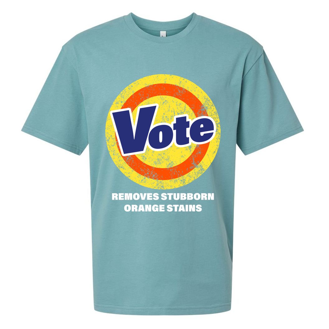 Anti-Trump Vote Removes Stubborn Orange Stains Funny Sueded Cloud Jersey T-Shirt