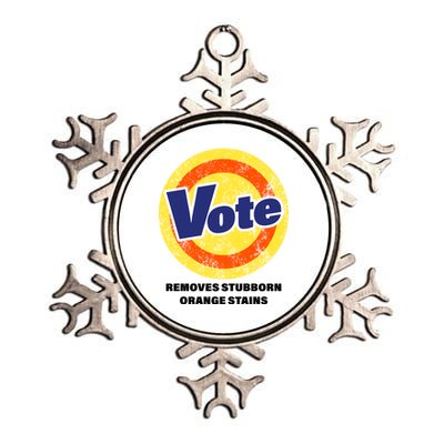 Anti-Trump Vote Removes Stubborn Orange Stains Funny Metallic Star Ornament