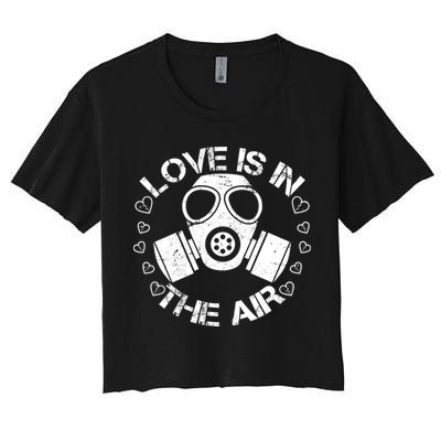 Anti-Valentine Love Is In The Air Crop Top