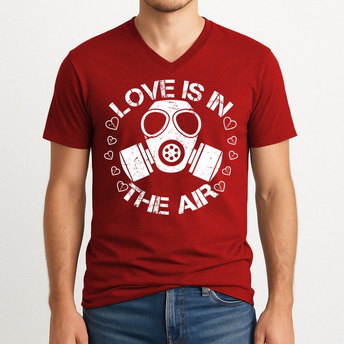 Anti-Valentine Love Is In The Air V-Neck T-Shirt