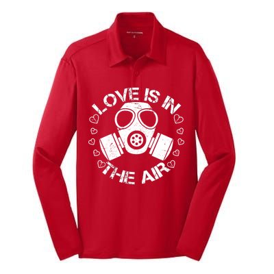 Anti-Valentine Love Is In The Air Silk Touch Performance Long Sleeve Polo