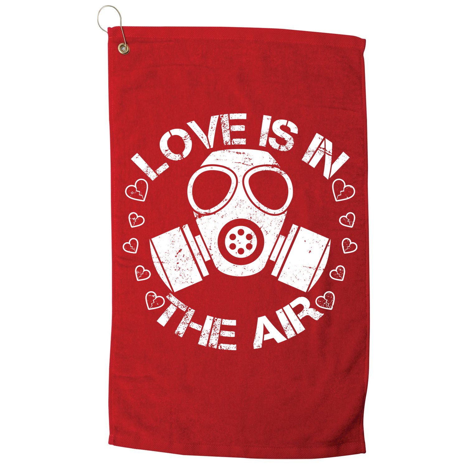 Anti-Valentine Love Is In The Air Golf Towel