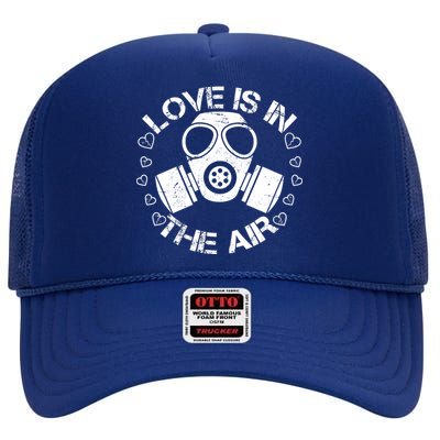 Anti-Valentine Love Is In The Air High Crown Mesh Back Trucker Hat