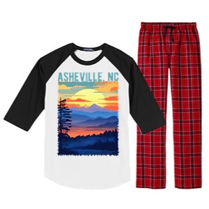 Asheville Nc Usa Mountain Scenic Sunset Style Raglan Sleeve Pajama Set