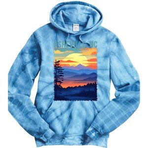 Asheville Nc Usa Mountain Scenic Sunset Style Tie Dye Hoodie