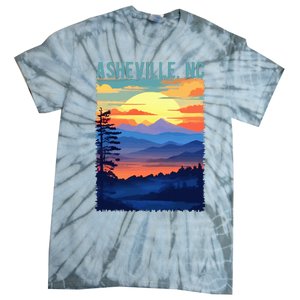 Asheville Nc Usa Mountain Scenic Sunset Style Tie-Dye T-Shirt