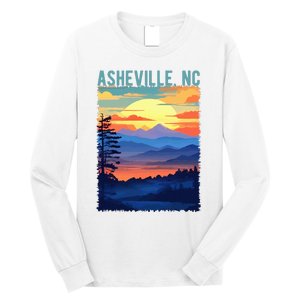 Asheville Nc Usa Mountain Scenic Sunset Style Long Sleeve Shirt