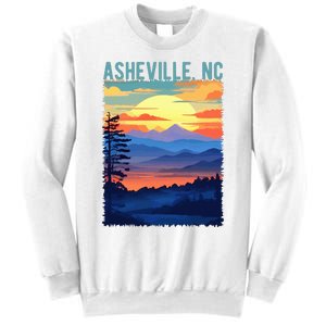 Asheville Nc Usa Mountain Scenic Sunset Style Sweatshirt