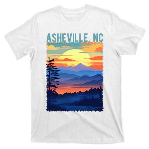 Asheville Nc Usa Mountain Scenic Sunset Style T-Shirt