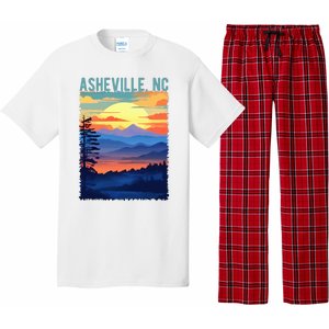 Asheville Nc Usa Mountain Scenic Sunset Style Pajama Set