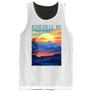 Asheville Nc Usa Mountain Scenic Sunset Style Mesh Reversible Basketball Jersey Tank