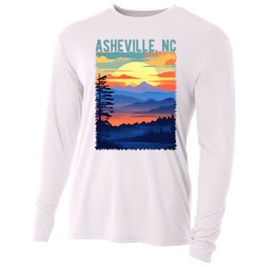 Asheville Nc Usa Mountain Scenic Sunset Style Cooling Performance Long Sleeve Crew