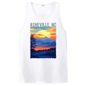 Asheville Nc Usa Mountain Scenic Sunset Style PosiCharge Competitor Tank