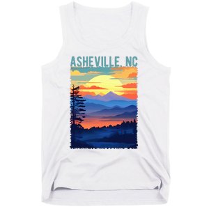 Asheville Nc Usa Mountain Scenic Sunset Style Tank Top