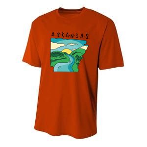 Arkansas Nature View Youth Performance Sprint T-Shirt