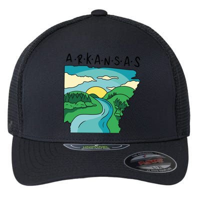 Arkansas Nature View Flexfit Unipanel Trucker Cap