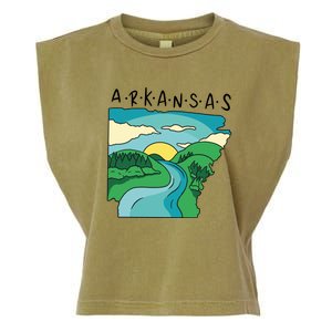 Arkansas Nature View Garment-Dyed Women's Muscle Tee