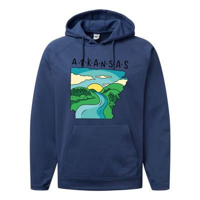 Arkansas Nature View Performance Fleece Hoodie