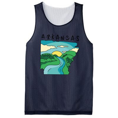 Arkansas Nature View Mesh Reversible Basketball Jersey Tank