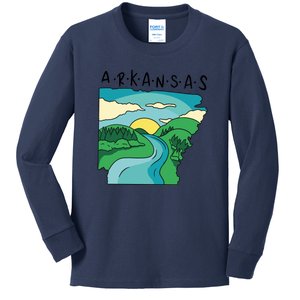 Arkansas Nature View Kids Long Sleeve Shirt