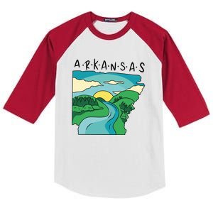 Arkansas Nature View Kids Colorblock Raglan Jersey