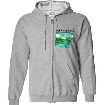 Arkansas Nature View Full Zip Hoodie