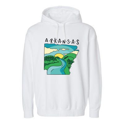 Arkansas Nature View Garment-Dyed Fleece Hoodie