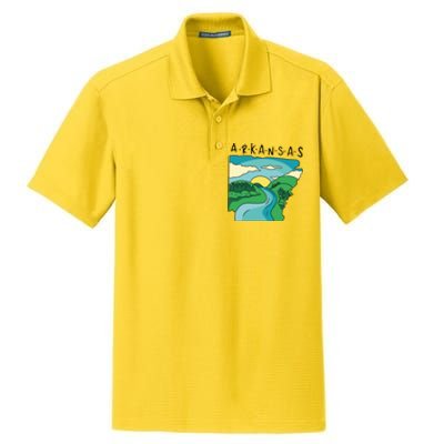 Arkansas Nature View Dry Zone Grid Polo