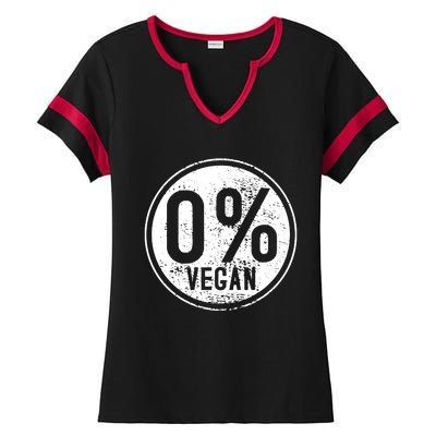 AntiVegan Non Vegetarian BBQ MeatEater Ladies Halftime Notch Neck Tee