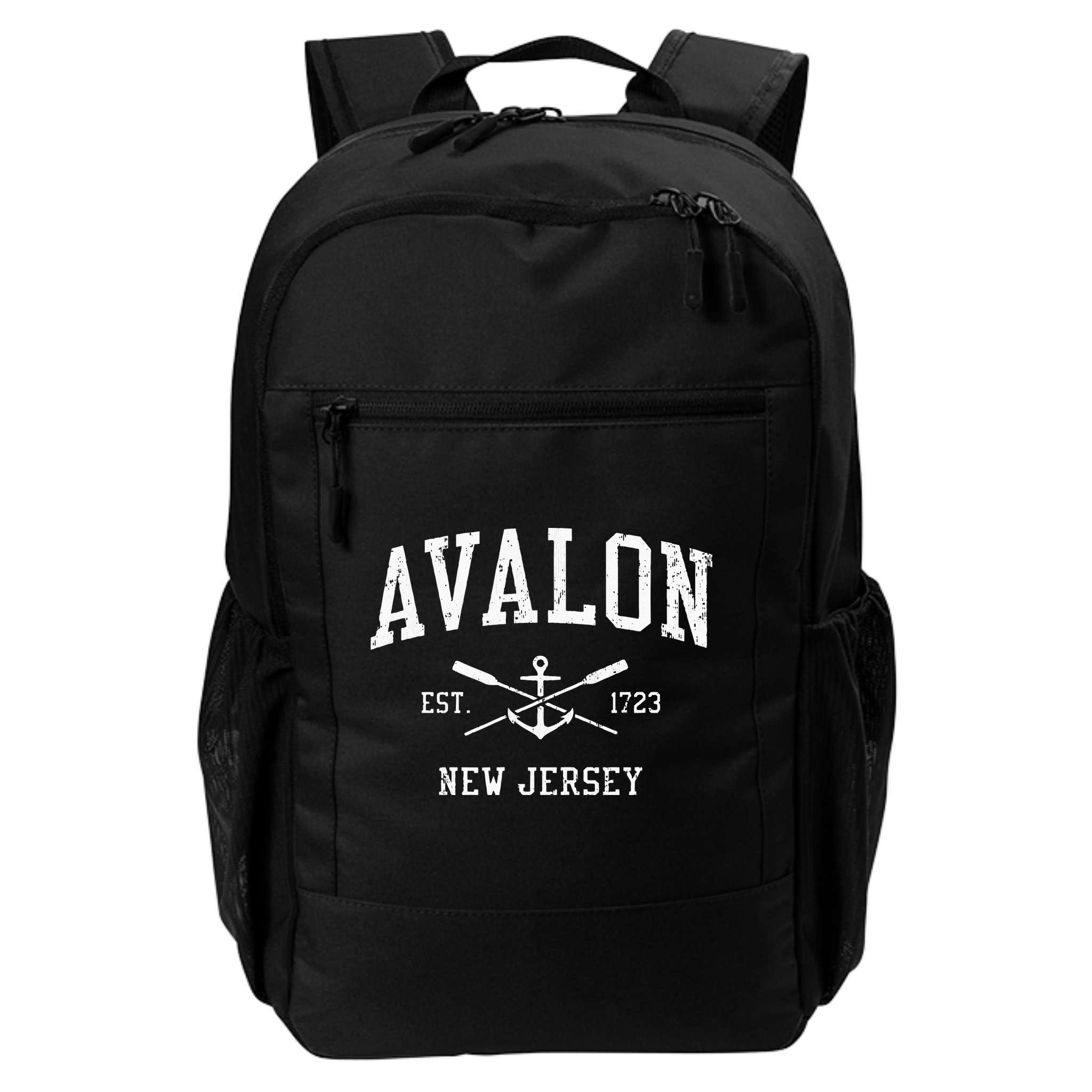 Avalon NJ Vintage Crossed Oars & Boat Anchor Sports Backpack