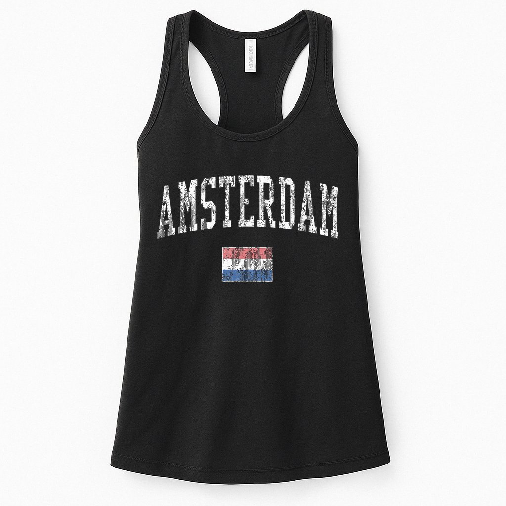 Amsterdam Netherlands Vintage Sports Womens Tank Top