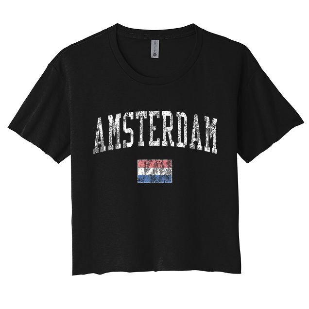 Amsterdam Netherlands Vintage Sports Crop Top