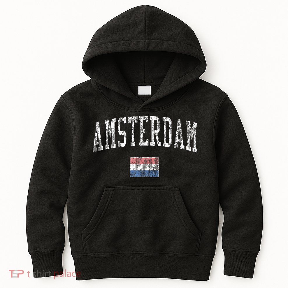 Amsterdam Netherlands Vintage Sports Kids Hoodie