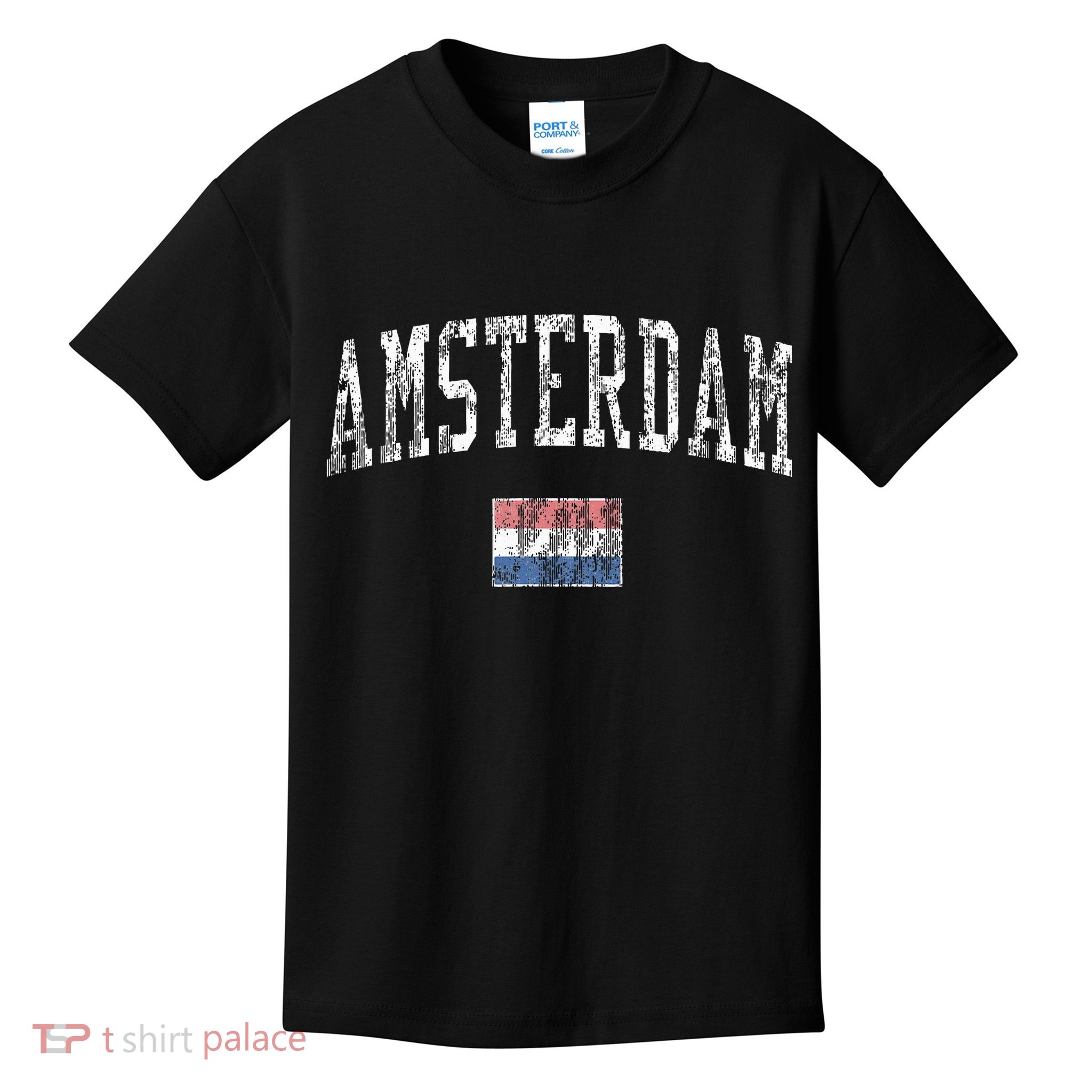 Amsterdam Netherlands Vintage Sports Kids T-Shirt