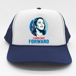 A New Way Forward 2024 Kamala Walz Trucker Hat