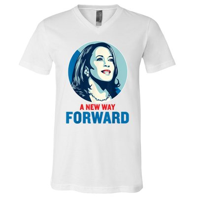 A New Way Forward 2024 Kamala Walz V-Neck T-Shirt