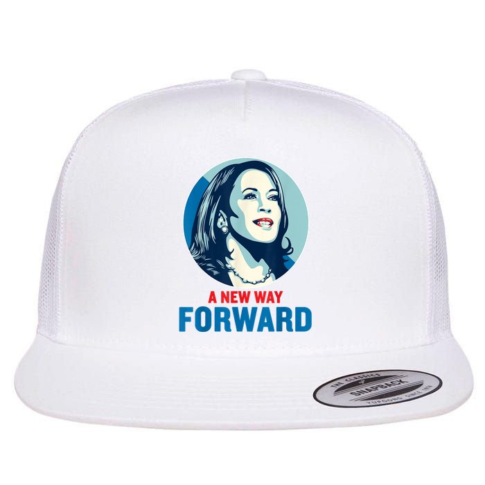 A New Way Forward 2024 Kamala Walz Flat Bill Trucker Hat