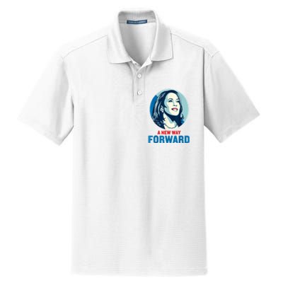 A New Way Forward 2024 Kamala Walz Dry Zone Grid Polo