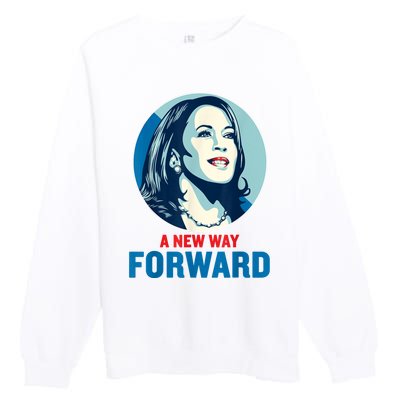 A New Way Forward 2024 Kamala Walz Premium Crewneck Sweatshirt