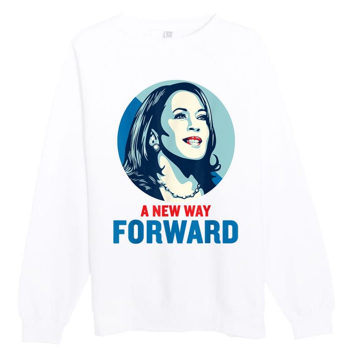 A New Way Forward 2024 Kamala Walz Premium Crewneck Sweatshirt